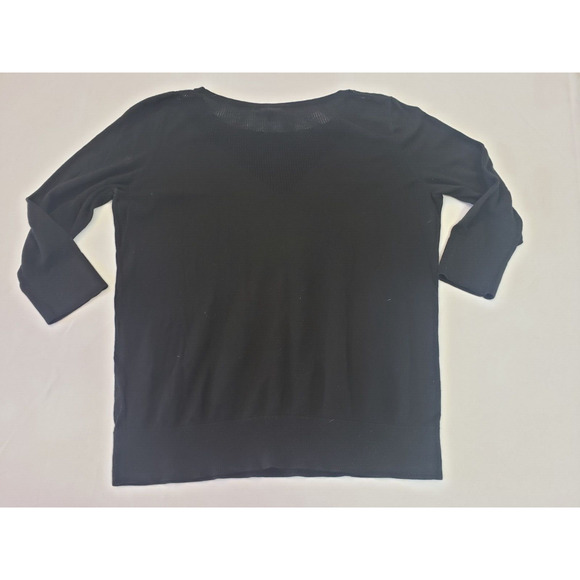 Banana Republic Black sz M Top Rayon Minimalist Neutral Whimsigoth Cozy Coastal - Picture 2 of 7